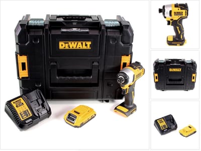 DeWalt DCF 809 D1T accu-slagmoersleutel 18 V Brushless Li-Ion in T-STAK doos + 1 x 2,0 Ah accu + lader