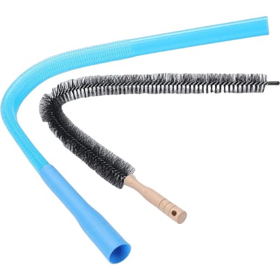 Kit de nettoyage de conduit de sèche-linge Tuyau d'aspiration pour nettoyage de conduit d'évacuation de sèche-linge Kit de brosses blue
