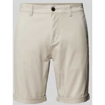 Slim fit korte chino in effen design