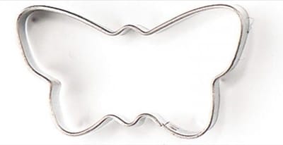 *** Koekjes uitsteker Vlinder Butterfly - Uitsteekvorm Vlinder 5 X 3 X 1 Cm - Gemaakt van Hoogwaardig Blank Staal van Heble® ***