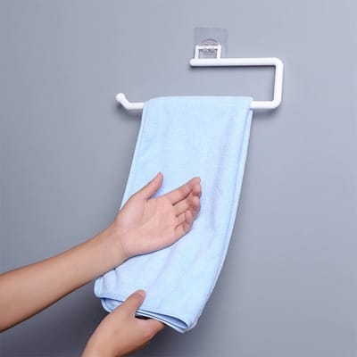 Papierrolhouder - Wandzuignap - Rolhouder - Keukenhanddoekrek - Badkamer - Haakhouder - Toiletrolhouder -  Wandgemonteerd - Handdoekopbergrek - Wit