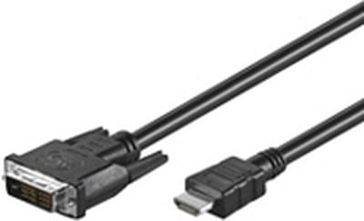 Wentronic - HDMI naar DVI kabel - 1 m - Zwart
