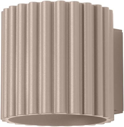 Sollux Lighting Wandlamp binnen - Wandlamp aluminium - 1 vlam - LED-lamp gloeilamp - Taupe Aura