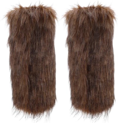Beenwarmers voor Cosplay met Viking-thema - Kunstbont Laarsovertrekken voor Kostuum en Feestjes