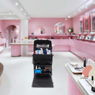 Visagie Koffer - Cosmetica Koffer - Kapperskoffer - Make-up Koffer met Verstelbare Vakken – cosmeticabeheer