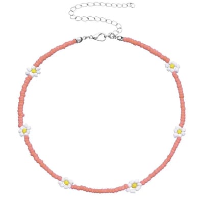 Jomide Choker Bloemetjes - Lichtroze