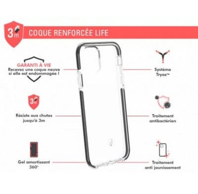 Force Case, Hoesje geschikt voor iPhone SE 2022 / SE / 8 / 7 / 6S / 6 - LIFE Versterkt, Transparant
