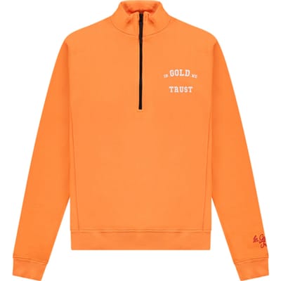 In Gold We Trust The Slim Half Zip Sun Orange Size: M | Sweaters Outlet | Unisex | Oranje