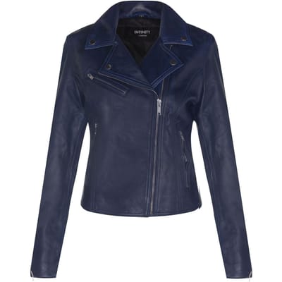 Dames klassiek leren Brando bikerjack-Loughton
