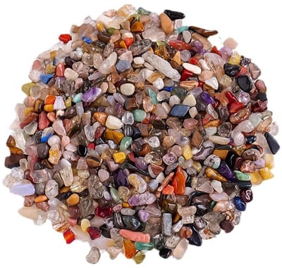 Kleurvolle Tumbled Stones Set van 5 - 8 mm, Natuurlijke Decoratieve Steentjes voor Tuin, Vazen en Speurtochten, 100% Natuurlijk Materiaal