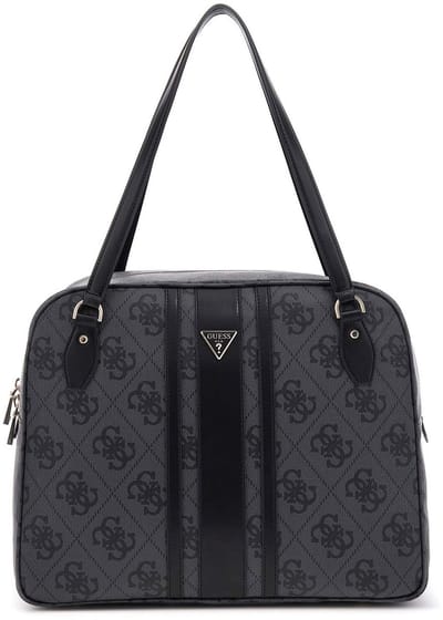 GUESS schoudertas Erenia Tote Bag Coal Logo donkergrijs