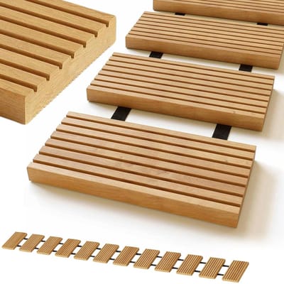 Houten Rolpad - Houten Pad - Tuinpad Aanleggen - Weerbestendig Larikshout - 35 cm Breed - Houtkleur