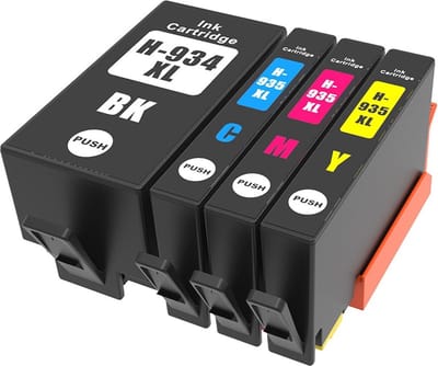 Inktcartridges Geschikt voor HP 934XL / 935XL | Multipack van 4 inktcartridges Geschikt voor Printers: HP OfficeJet 6800, 6812, 6815, 6820, 6825, Pro 6230, 6800, 6830, 6835