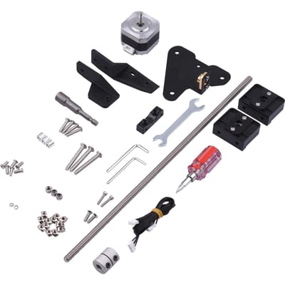 Kit de mise à niveau de vis mère à double axe Z, moteur pas à pas 42-34, vis mère T8 de 365mm pour Creality Ender-3 noir