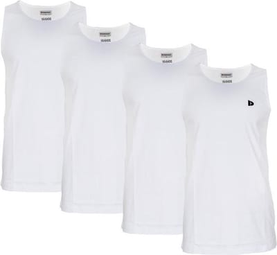 4-Pack Donnay - Muscle shirt (James) - Tanktop - Heren - White (001) - maat XL