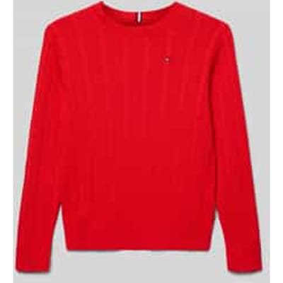regular fit pullover met kabelpatroon
