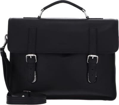PICARD Leren Afzonderlijke gevallen Laptoptas met laptopvak Milano Laptop Bag Black Zwart
