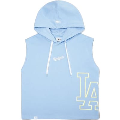MLB Hooded Mouwloze Vest Mannen vesten Lichtblauw 3LTK05023-07BLL L white