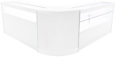 Adonis led winkeltoonbank set - wit - 150+150+60cm - 3-delig