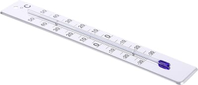 Temperatuurmeter - Meetinstrument - Binnen en buiten - Kwikvrij design - 28 x 28 cm - Zilver