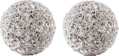 Behave® oorbelsteker - Bolvormig lavasteenachtig 8mm - Nikkelvrij
