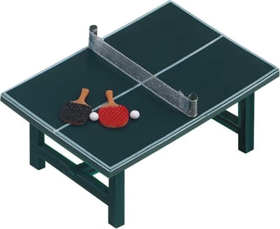 Miniatuur Tafeltennistafel voor Poppenhuis Decoratie en Scènes