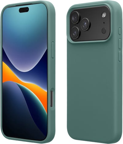 kwmobile telefoonhoesje geschikt voor Apple iPhone 17 Pro Max - Hoesje met siliconen coating - Smartphone case in dennengroen