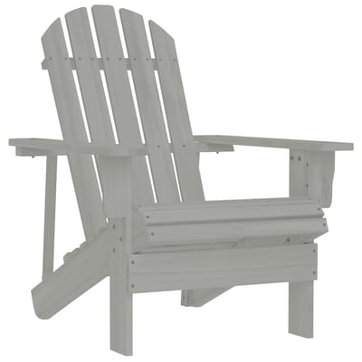 vidaXL - Tuinstoel - hout - grijs