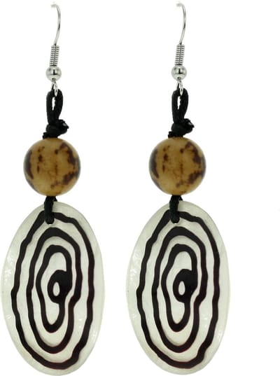 Behave - Oorbellen ovaal natuurdesign - Boho stijl voor zomerlooks