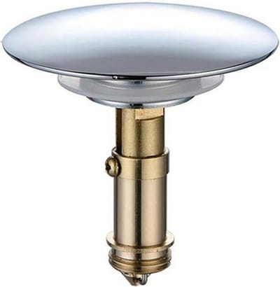 Wastafel Afvoerplug - Klik Keramiek - Badkamer Afvoer Repareren - Met Drukknop - 66 mm Diameter - Chroom