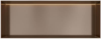 Hotbath &More Inbouwnis - 30 x 80 x 10 cm - Frameless - met LED-verlichting - Tuscan Bronze