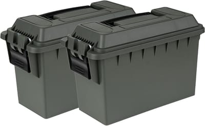 Fosco industries outdoor/tuin opberg box - 2x - waterdicht - groen - 7 liter- 29 x 13 x 18 cm- kunststof