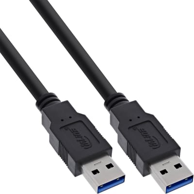 USB naar USB kabel - USB3.0 - tot 2A / zwart - 3 meter