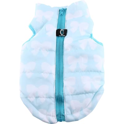 Hondenjas Strik Zacht Yorkshire Terrier Hond Winter Warm Kleding Kostuums (Lichtblauw S) white