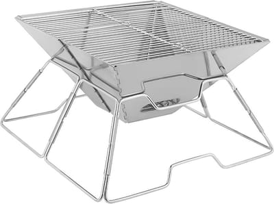 Opvouwbare Rvs BBQ Grill Draagbare Houtskool Barbecue - Picknick Tuin Koken - Outdoor Camping Reizen Bag Opbergtas