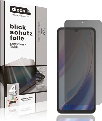 dipos – Matte Privacy Screenprotector geschikt voor Doogee M30 Pro | Anti-Spy Beschermfolie