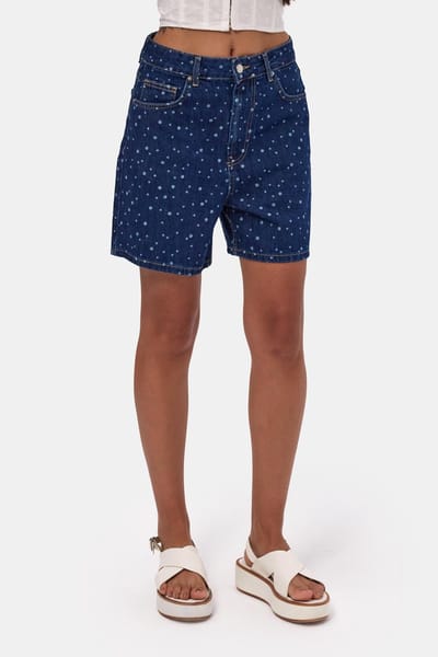 It's Basic - POLKA MINI DENIM SHORT