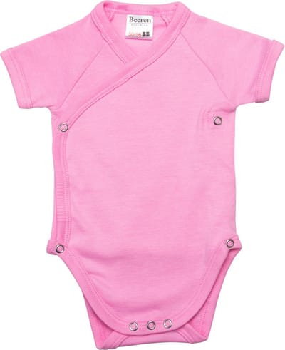 Beeren Bodywear Overslag Romper Met Korte Mouw - Prisma Pink - Maat 50/56 25-003