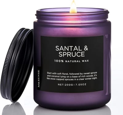 Geurkaars met Santal Spruce Aroma voor Ontspanning en Huisdecoratie