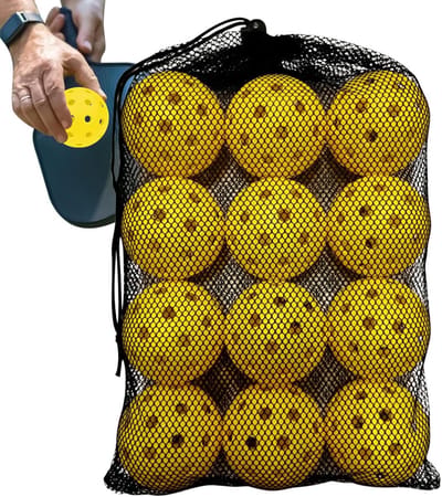 Oefengolfballen 12 Stuks - Holle Sportballen - Sporttraining Verbeteren - 40-Gaten Ontwerp - 38 cm Diameter - Geel