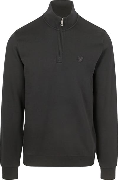 Lyle & Scott Half Zip Pullover Tonal Zwart - Maat XL - Heren - Quarter zip