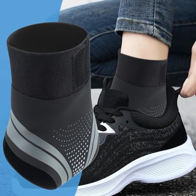 Sport Enkelbrace - Enkel Compressie Steunbrace - Sporten Ondersteunen - Ademend Composietmateriaal - Universele Maat - Zwart