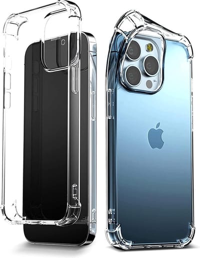 HB Hoesje Geschikt voor Apple iPhone 13 Pro - Transparant - Extra Stevig Anti-Shock Hybrid Back Cover