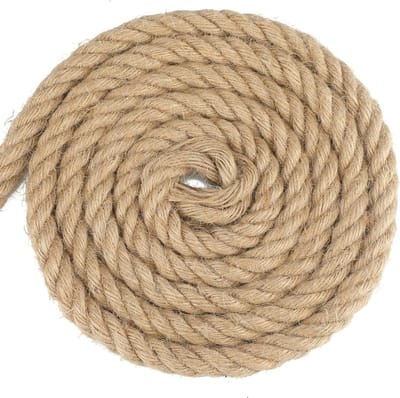 Dikke Jute Touw van 16mm, 10m Lengte, 4-Ply Katoen Touw voor Kamperen, Tuinieren en Decoratie