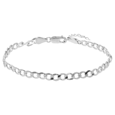Lucardi - Heren Stainless steel herenarmband - Armband - Staal - Zilverkleurig - 19 cm