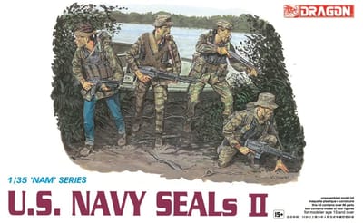 Dragon Modelbouwpakket Militaire voertuigen - 3316 U.S. Navy Seals II - Vietnamoorlog - Amerikaanse Soldaten - 4 Figuren Plastic - 1:35 - Modelbouw
