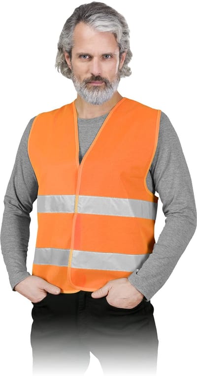OX-LUMI Waarschuwingsvest Oranje | Maat 2XL | Veiligheidsvest | Beschermend Vest | Veiligheidsvesten Auto | Veiligheidsvest Fiets