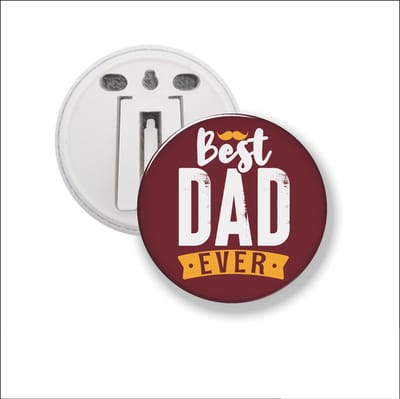 Button Met Clip 58 MM - Best Dad Ever