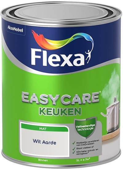 Flexa - Easycare Keuken - Wit Aarde - Mengverf - 1 L