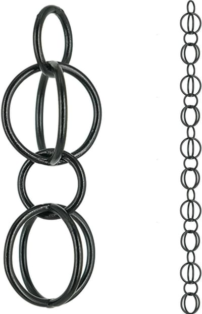 Regenketting - Waterornament Tuin - Decoratieve Drainage - Molenafwerking - 36 meter - Zwart
